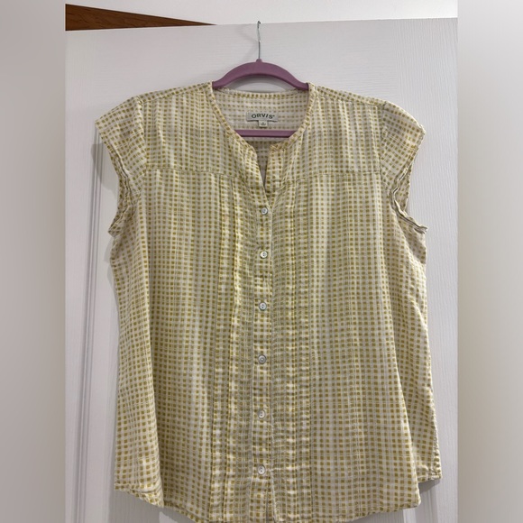 Orvis Women’s Sleeveless Shirt 100% cotton size Medium - Picture 1 of 3